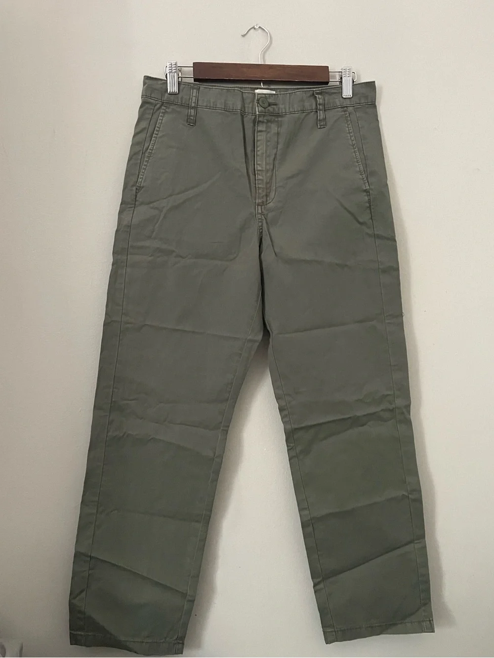 J. Crew Olive Green Slouchy Boyfriend Chino Pants 27 NWT